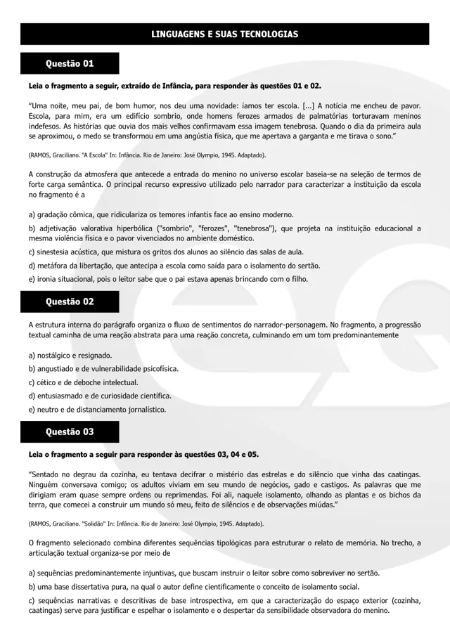 Página 2: Linguagens e Literatura